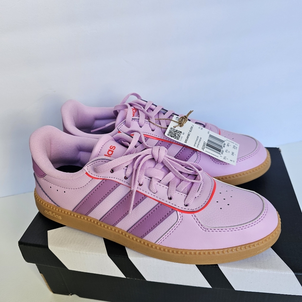 NWT - Adidas - Bliss Lilac/Preloved Purple/Gum - Breaknet Sneakers - Womens 7